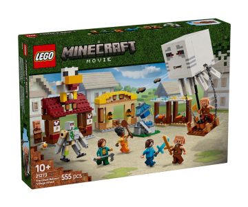 Конструктор LEGO Minecraft 21273 Нападението на огнения призрак балон в селото
