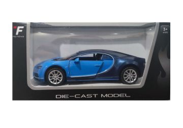 Метален автомобил Bugatti Chiron 1:34 син 