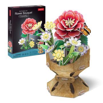 Пъзел 3D Flower Bouquet Камелия CubicFun W3302h 