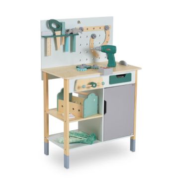 Дървена работна маса с инструменти W03D234