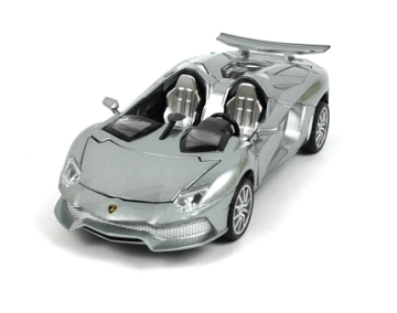 Метална кола Lamborghini със звук и светлини 1:32 сива