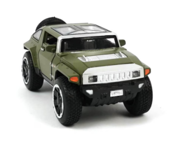 Метален джип Rhino XT със звук и светлини зелен 1:32 