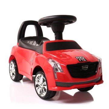 Музикална Кола за яздене и бутане Leopard ЧЕРВЕНА