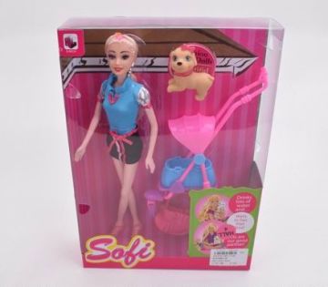 Кукла Sofi с триколка и кученце