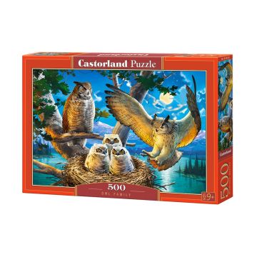 Пъзел Castorland 500 части Семейство сови 53322