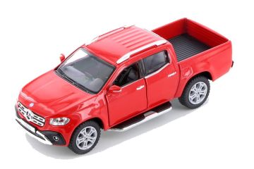 Метална кола с отварящи се врати Mercedes-Benz X class red Welly 1:24 