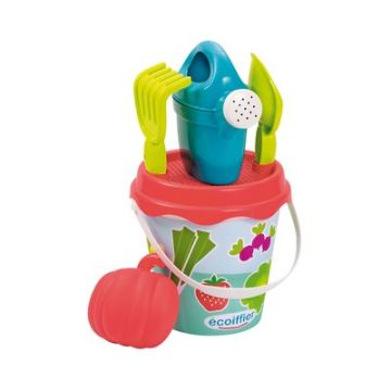 Кофичка за пясък с лейка Ecoiffier плодове и зеленчуци 04282
