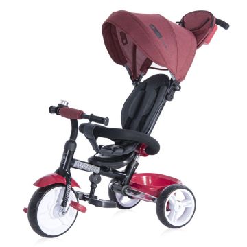 Детска триколка със сенник LORELLI MOOVO, RED BLACK LUXE