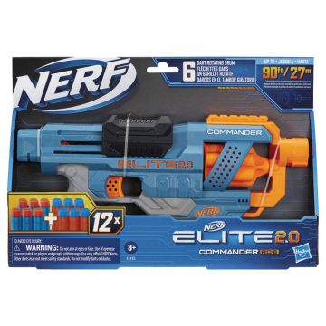 Бластер NERF ELITE 2.0 COMMANDER RD-6 с 12 стрели E9485