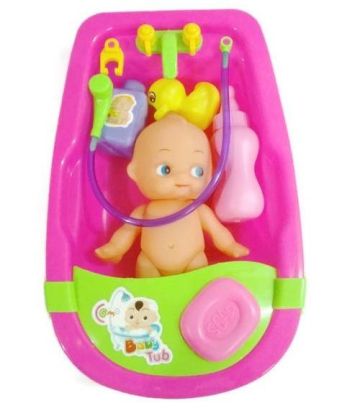Гумено бебе във вана с аксесоари 58536