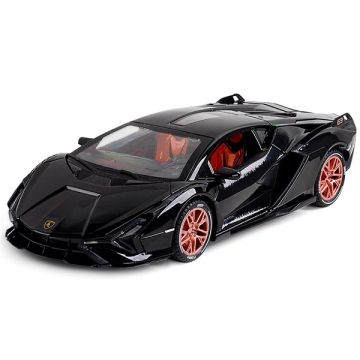 Метален автомобил със звук и светлини Lamborghini FKP37 1/24 black