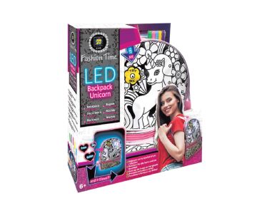 Раница за оцветяване с LED светлина Unicorn