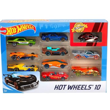 Комплект 10 броя метални колички 1:64 Hot Wheels - 54886