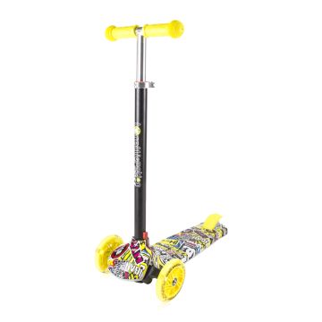 Тротинетка със светещи колела YUPPEE; Graffiti SMILE
