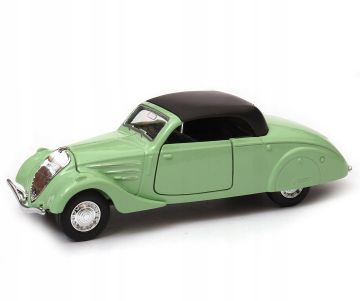 Метален ретро автомобил Peugeot 402 1938 Cabrio Welly 1:34  