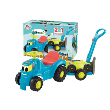 Трактор за яздене и бутане с ремарке и косачка за трева 2 в 1 Ecoiffier 7600004350