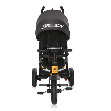 Детска триколка със сенник и въртяща се седалка LORELLI SPEEDY Yellow&Black