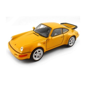 Метална кола Porsche 911 Turbo Welly 1:34 жълт