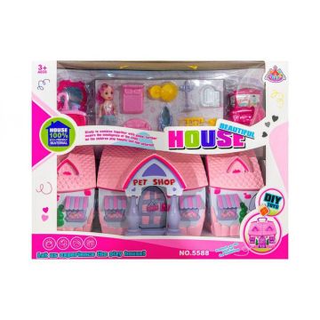 Детска къща с кукла и обзавеждане Pet Shop