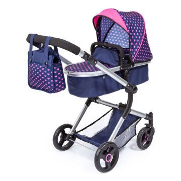 Количка за кукли BAYER NEO VARIO трансформираща се с чанта синя 18454AD