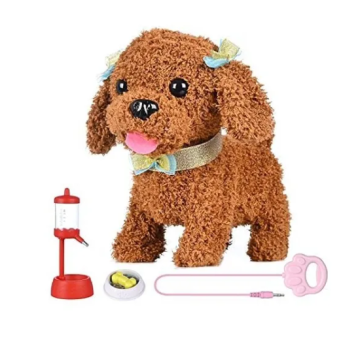 Ходещо плюшено куче с дистанционно управление КАФЯВО