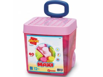 Конструктор количка с макси блокчета Ecoiffier Abrick 7828 pink