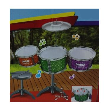 Детски барабани със столче и чинели Fashion