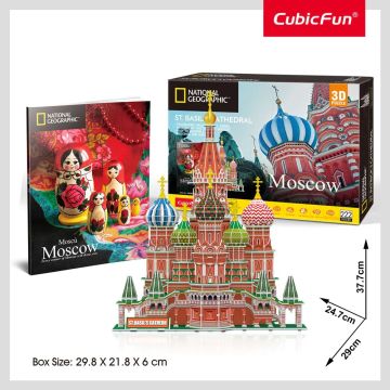 Пъзел 3D National Geographic St. Basil's Cathedral (Russia) 224ч. CubicFun DS0999h