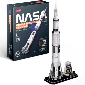 Пъзел 3D NASA Ракета Apollo Saturn V 136ч. CubicFun DS1059h