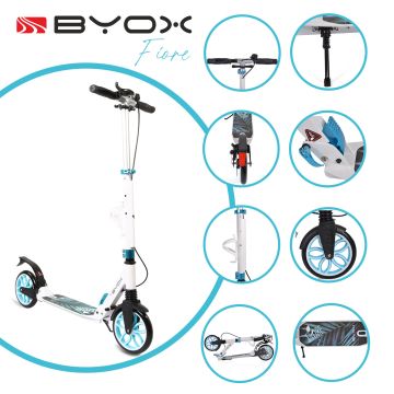 Byox сгъваема тротинетка FIORE с дискова спирачка синя