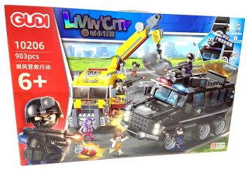 Конструктор City Полицейско преследване Gudi 10206