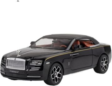 Метален автомобил Rolls Royce Phantom със звук и светлини 1/24 черен