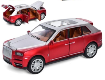 Метален автомобил Rolls Royces Cullinan със звук и светлини 1/22 червен