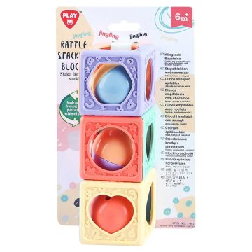 Кубчета дрънкалки Stacking Blocks PlayGo Recycled 4872