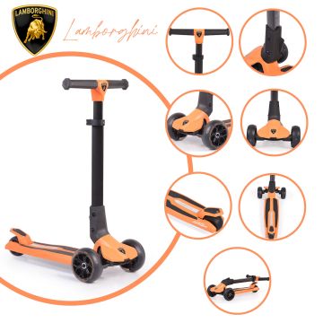 Сгъваема тротинетка Lamborghini, оранжева