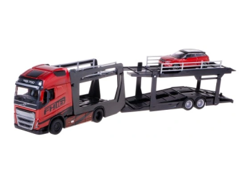 Метален камион автовоз Volvo FH16 GL 750 XXL с Land Rover LRX Bburago 1/43 