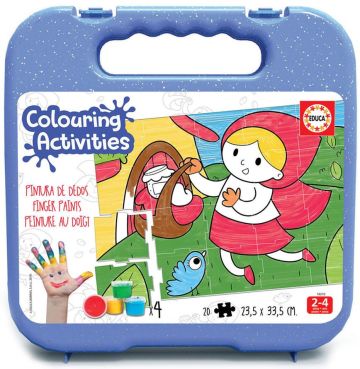 Детски пъзел за оцветяване Червената шапчица EDUCA 18210