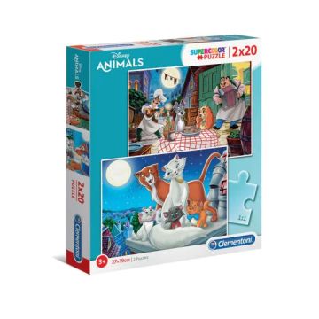 Детски пъзел Disney Animals 2х20 CLEMENTONI 24764