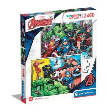 Детски пъзел 2x60ч.Marvel Avengers CLEMENTONI 21605