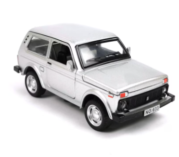 Метална кола Lada Niva 1:32 сребрист