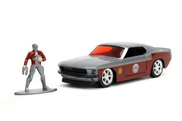 Метален автомобил Marvel Comics 1969 Ford Mustang Fastback Star Lord Jada Toys 253223017 - 1/32 