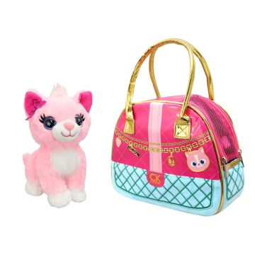 Плюшено Коте в чанта Paris CuteKins pink