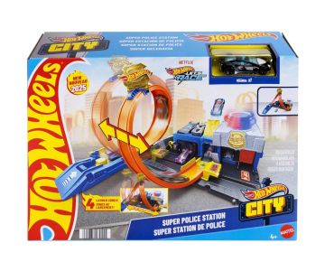 Комплект полицейски участък Hot Wheels City Mattel JBM71