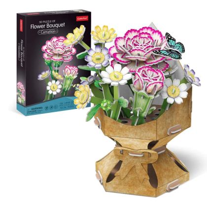 Пъзел 3D Flower Bouquet Карамфил CubicFun W3300h 
