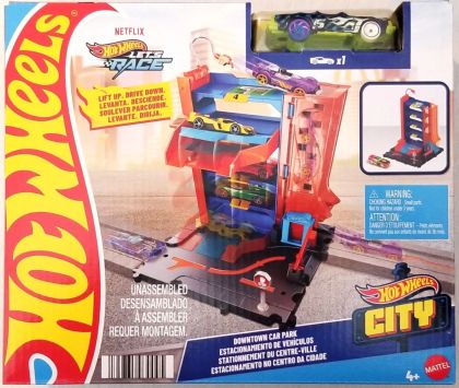 Писта HOT WHEELS City паркинг в центъра на града с количка HDR24