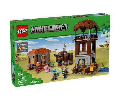 Конструктор LEGO Minecraft 21278 Кулата на грабителите и Опустошителя