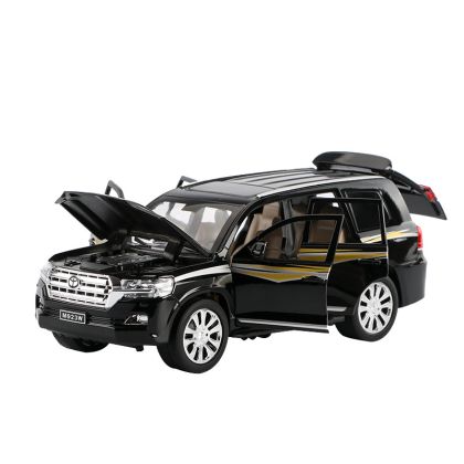 Метален автомобил със звук и светлини Toyota Land Cruiser V8 черен