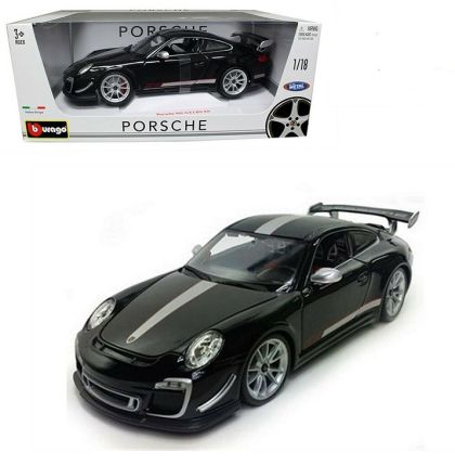 Метална кола Porsche 911 GT3 RS 4 black Bburago 1/18