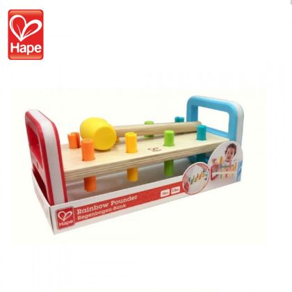 Дървена игра с чукче дъга Hape H0506