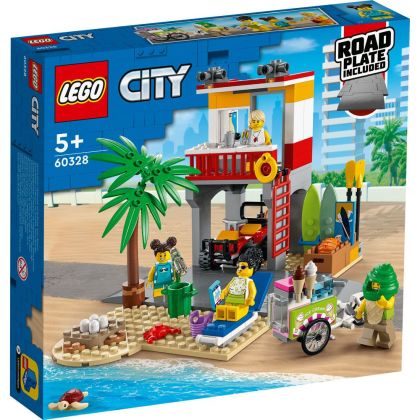 Конструктор LEGO CITY Спасителна станция на плажа 60328